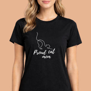Proud Black Cat Mom T-Shirt – Cute Cat Lover Gift 