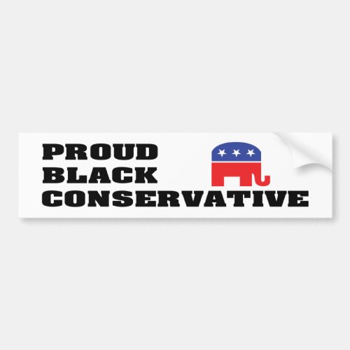 Proud Black Conservative Bumper Sticker
