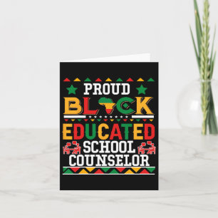 Proud Black Educated School Counselor Costume June Card