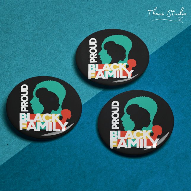 Proud Black Family Black History Month  Button (Creator Uploaded)