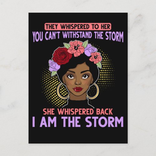Proud Black Girl African American Heritage Postcard