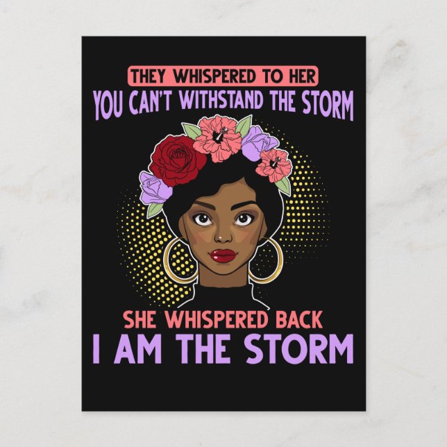 Proud Black Girl African American Heritage Postcard (Front)
