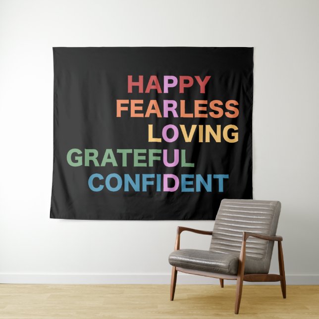 PROUD Black Large Tapestry (In Situ (Horizontal))