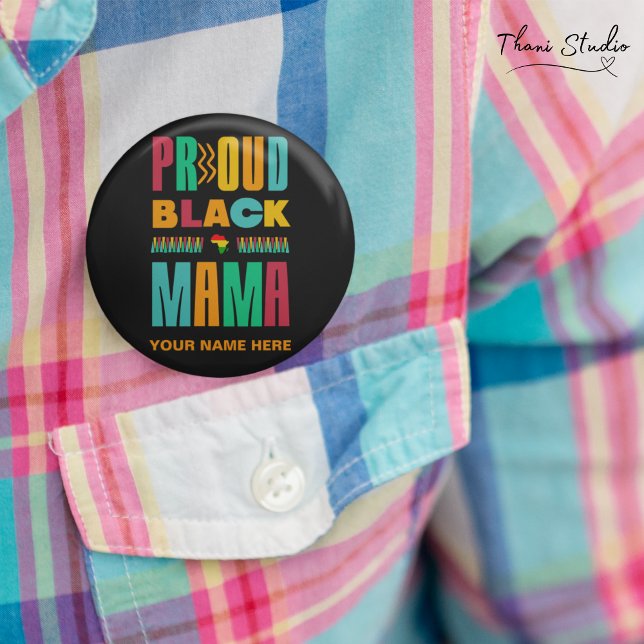 Proud Black Mama Black History Month Family Button (Creator Uploaded)