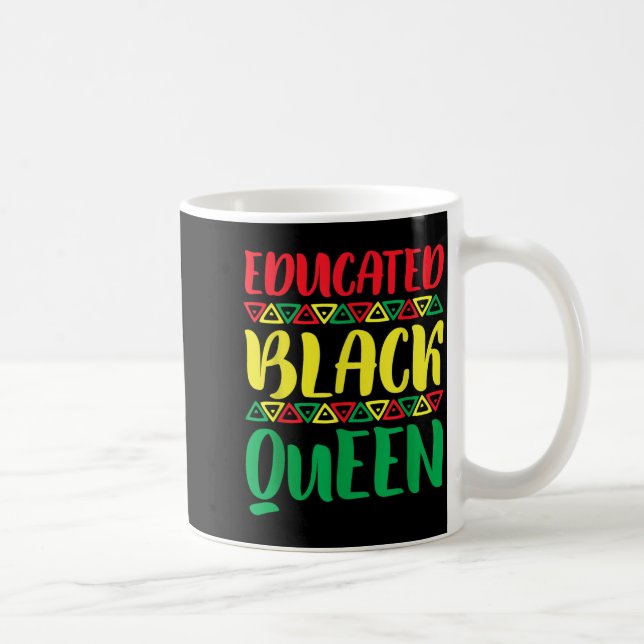 Proud Black Queen Melanin Pride African Educated Coffee Mug (Right)