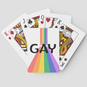 Proud & Bold – "GAY" Typography with Radiant Verti Poker Cards
