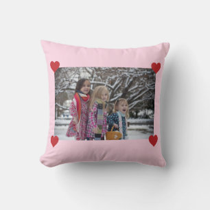 Proud Bonus Mom Stepmom Photo Mother's Day Bday Throw Pillow