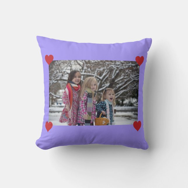 Proud Bonus Mom Stepmom Photo Mother's Day Bday Throw Pillow (Front)