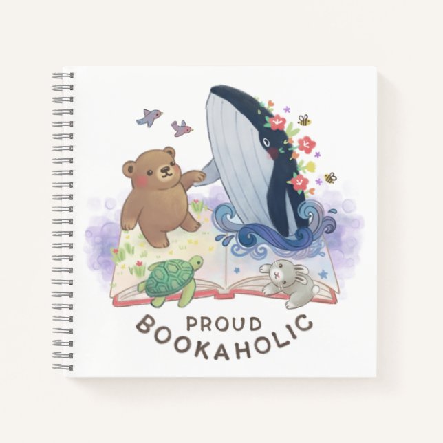 Proud Bookaholic: Magic of Books Illustration (Front)