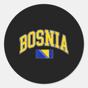 Proud Bosnia Herzegovina Cheer Country Favorite Classic Round Sticker