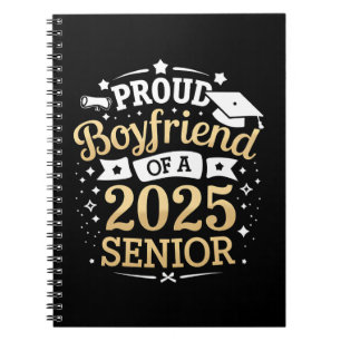 Proud Boyfriend Of A 2025 Graduate Graduation Notebook