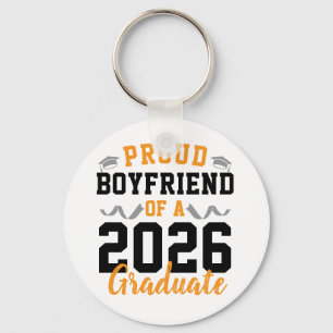Proud Boyfriend of A 2026 Graduation Party Custom Keychain