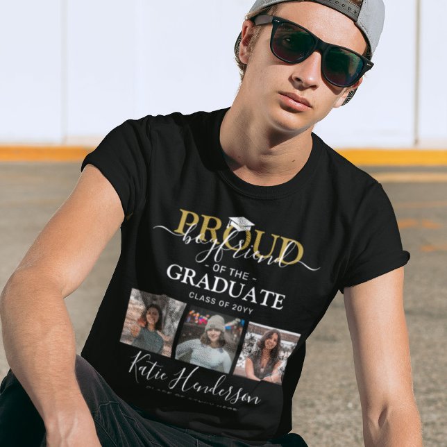 Proud Boyfriend of the Graduate Photo Collage T-Shirt (Creator Uploaded)