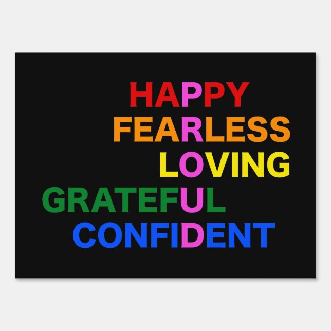 PROUD Bright Black Sign (Front)