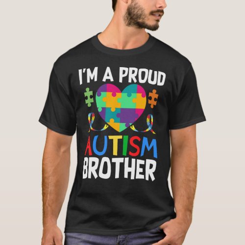 Proud Brother Autism Awareness Family Matching T_Shirt