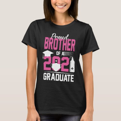 Proud Brother In Law of a 2021 Graduate with Face  T_Shirt