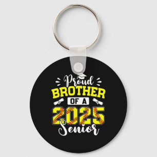 Proud Brother Of A 2025 Senior Softll Graduation  Keychain