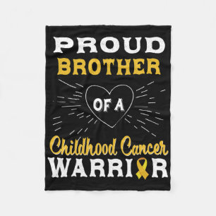 Proud Brother Of A Childhood Cancer Warrior Awaren Fleece Blanket