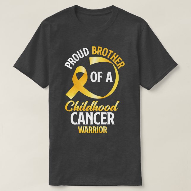 Proud Brother Of A Childhood Cancer Warrior Brothe T-Shirt (Design Front)
