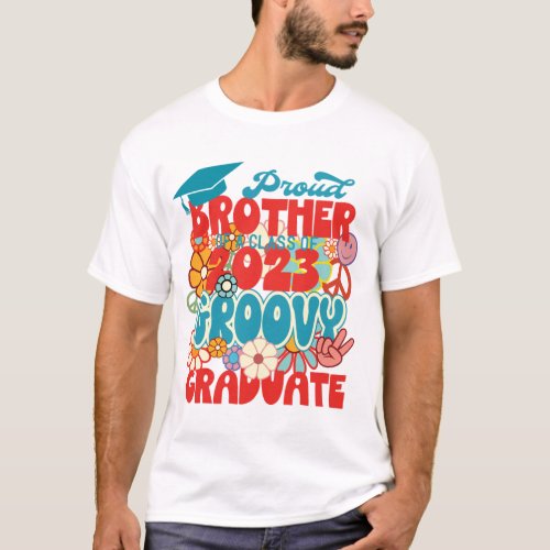 Proud BROTHER of a Class of 2023 Graduate Retro  T_Shirt