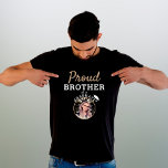 Proud Brother of a Graduate Graduation Cap Photo T-Shirt<br><div class="desc">Proud Brother of a Graduate Graduation Cap Photo Black T-Shirt. Personalized t-shirt for a graduate's proud brother with a graduation cap and a photo of the graduate. Add your photo. You can change any text on the t-shirt.</div>