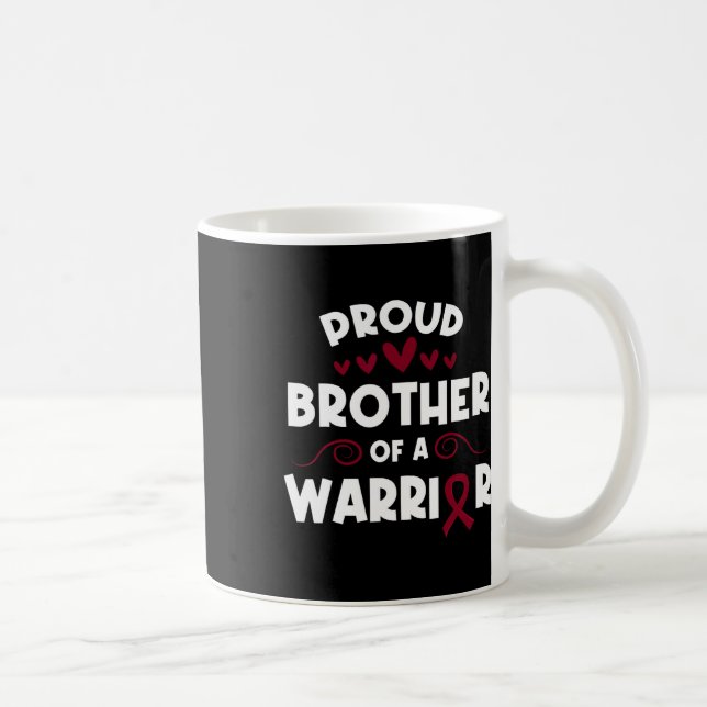 Proud Brother Of A Sickle Cell Warrior Sickle Cell Coffee Mug (Right)