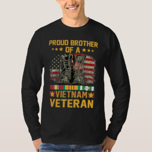 Proud Brother Of A Vietnam Veteran Flag American U T-Shirt
