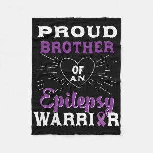 Proud Brother Of An Epilepsy Warrior Awareness 1 Fleece Blanket