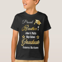 Proud Brother of Graduate Name | School Graduation T-Shirt Proud Brother of Graduate Name | School Graduation T-Shirt