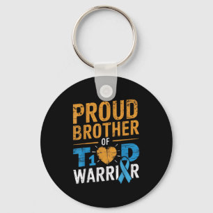 Proud Brother Of T1d Warrior Awareness Awareness S Keychain