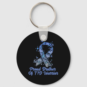 Proud Brother Of T1d Warrior Type 1 Diabetes Aware Keychain