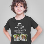 Proud Brother of the Graduate Graduation T-Shirt<br><div class="desc">Show your support at your siblings graduation day/party with this keepsake personalized t-shirt. Design features 2 photographs of your choice and the text 'Proud Brother of the Graduate'. Their name,  place of study and class year.</div>