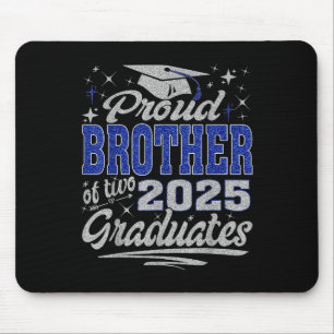 Proud Brother Of Two 2025 Graduates Twins Graduati Mouse Pad