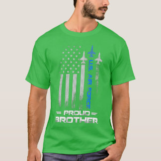 Proud Brother US Air Force Stars Air Force Family  T-Shirt