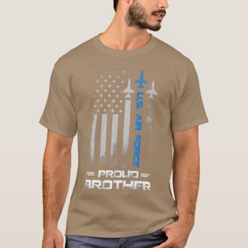Proud Brother US Air Force Stars Air Force Family  T_Shirt