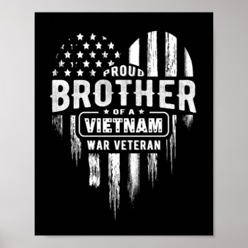 Proud Brother Vietnam Vet Veterans Day American Fl Poster by ne1512BLVD at Zazzle