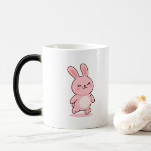 Proud Bunny Minimal Kawaii Style Color Morph Mug