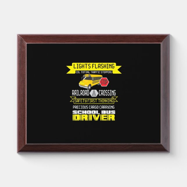 Proud Bus Driver Award Plaque (Horizontal)