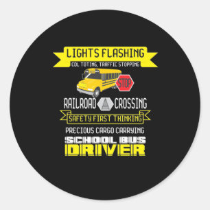 Proud Bus Driver Classic Round Sticker