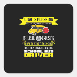 Proud Bus Driver Square Sticker