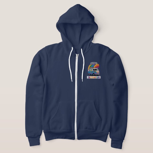 Proud Camper – Rainbow RV Pride T-Shirt Hoodie (Laydown)