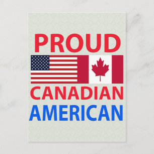 Proud Canadian American Postcard