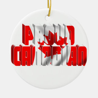 Proud Canadian Ceramic Ornament