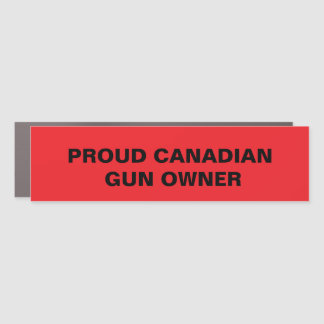 Proud Canadian Gun Owner Car Magnet