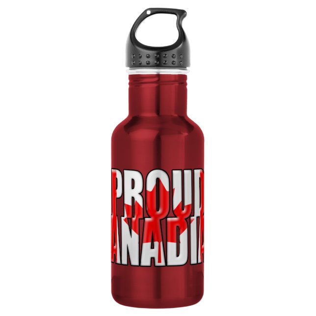 proud Canadian Stainless Steel Water Bottle (Front)