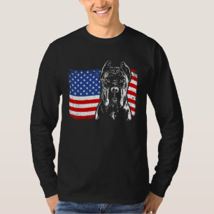 Proud Cane Corso American Flag Patriotic Dog T-Shirt