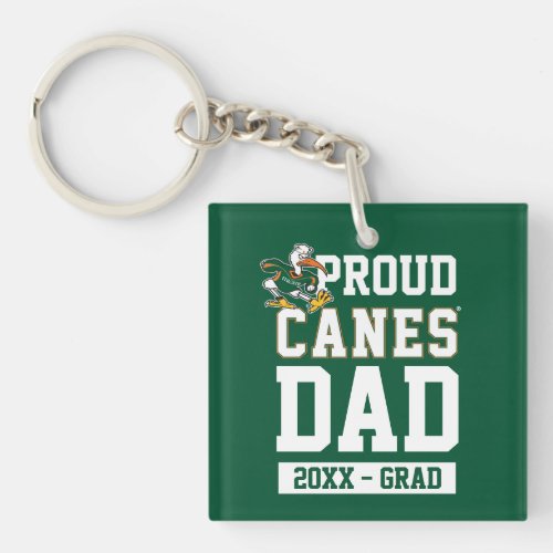 Proud Canes Dad with Class Year Keychain