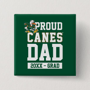Proud Canes Dad with Class Year Pinback Button