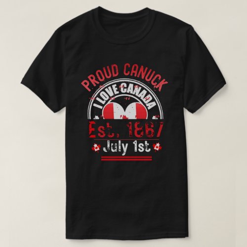 Proud Canuck Canada Day T_Shirt