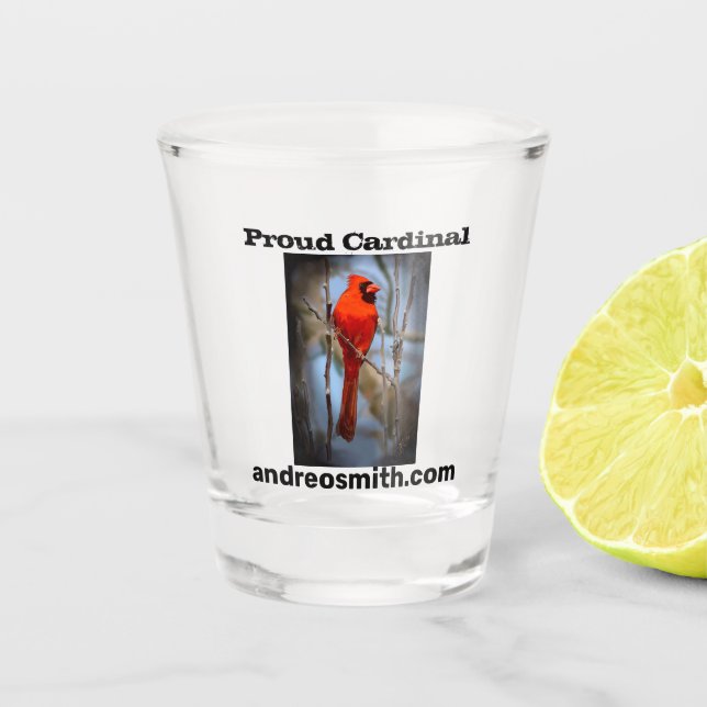 Proud Cardinal - Shot Glass (Front)